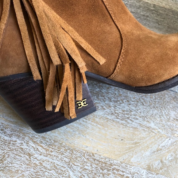 Sam Edelman Willice Fringe Suede Bootie - Picture 8 of 8